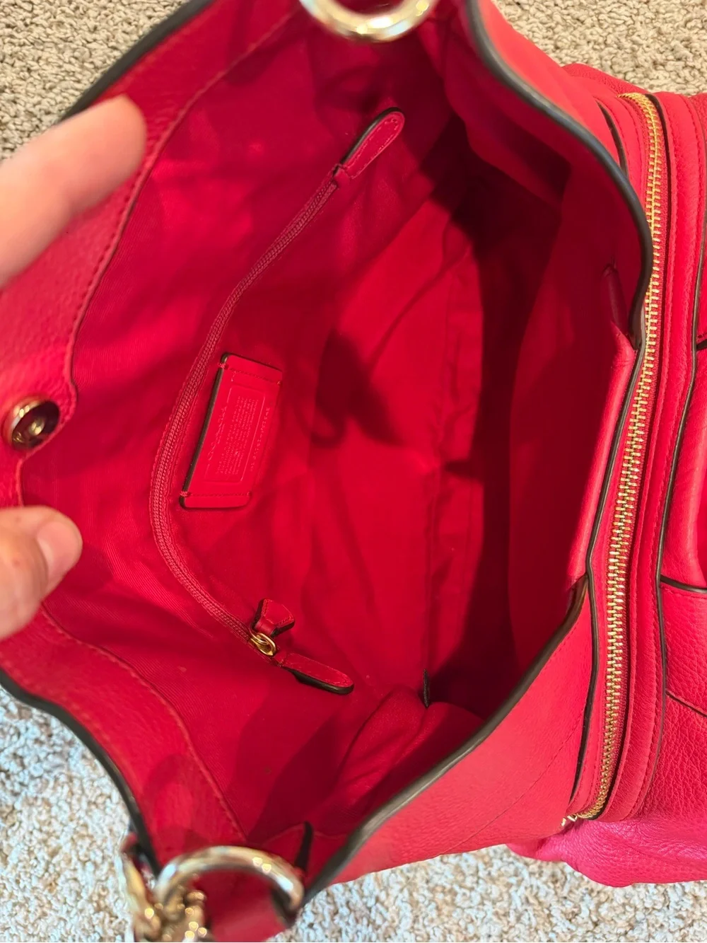 Coach pebbled leather bag